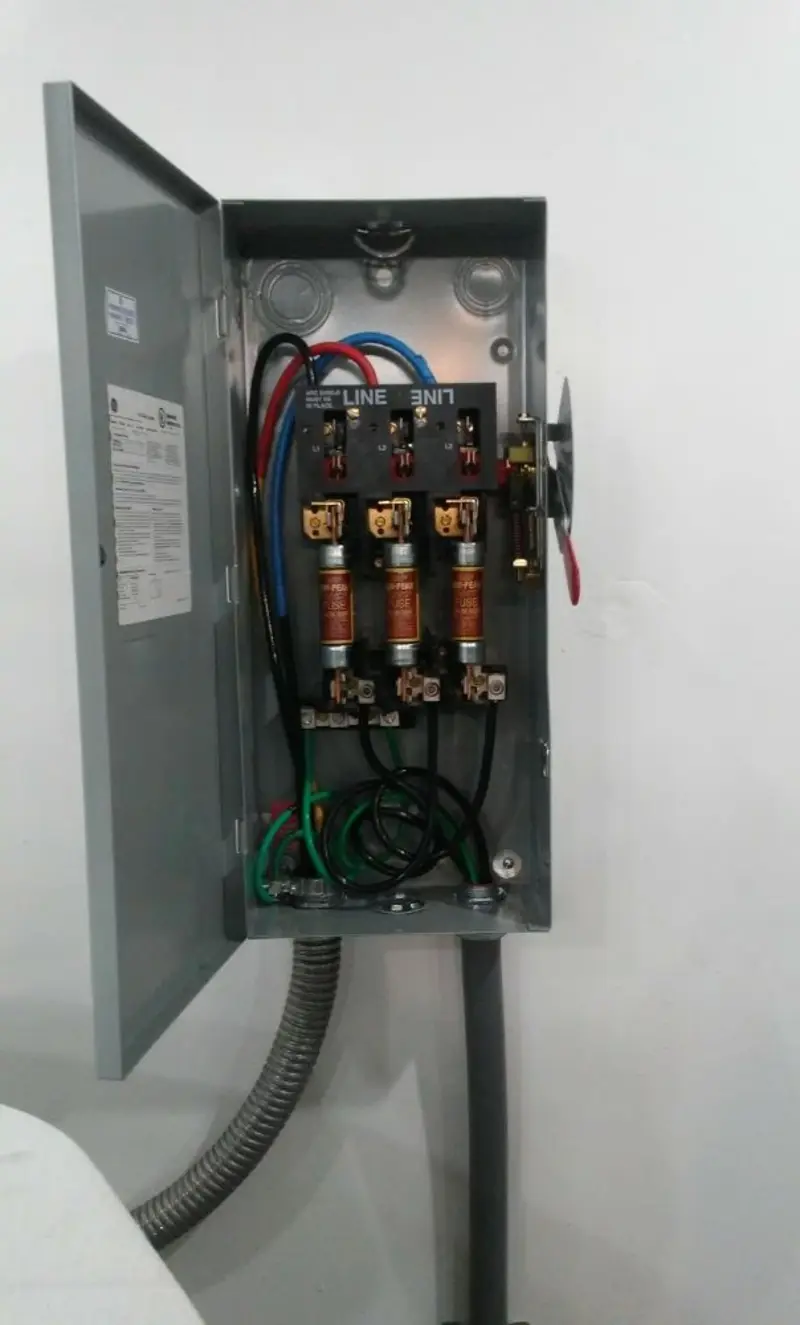 Three-phase disconnect switch installed for Electrical Wiring & Rewiring in Lonsdale
